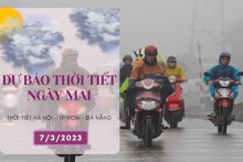 Dự báo thời tiết ngày mai 7/3/2023: Hà Nội rét về đêm và sáng, Đà Nẵng tăng nhiệt nhẹ, TP HCM nắng nóng