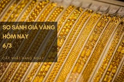 So sánh giá vàng hôm nay 6/3: Vàng SJC bán ra giao dịch dưới mốc 67 triệu đồng/lượng