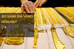 So sánh giá vàng hôm nay 1/4: Vàng SJC giao dịch ở mốc 67,05 triệu đồng/lượng trong phiên cuối tuần