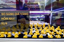 So sánh giá vàng hôm nay 10/4: Vàng SJC mất mốc 67 triệu đồng/lượng trong phiên trưa đầu tuần