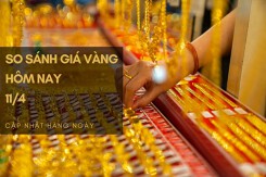 So sánh giá vàng hôm nay 11/4: Tăng trở lại, vàng SJC lấy lại mốc 67 triệu đồng/lượng ở một vài nơi
