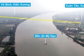 Toàn cảnh vị trí quy hoạch xây dựng cầu Mộ Đạo trên tuyến cao tốc Ninh Bình - Nam Định - Thái Bình