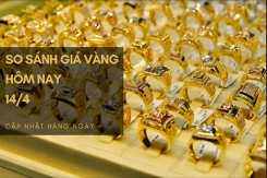 So sánh giá vàng hôm nay 14/4: Bật tăng theo thế giới, vàng SJC lên mốc 67,25 triệu đồng/lượng