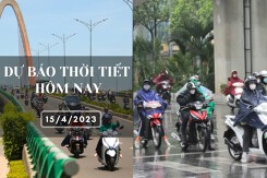 Dự báo thời tiết hôm nay 15/4/2023: Hà Nội cục bộ có mưa to, Đà Nẵng và TP HCM ngày nắng, chiều tối có mưa