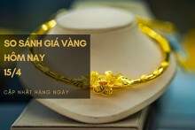 So sánh giá vàng hôm nay 15/4: Vàng 24K giảm mạnh hơn 500.000 đồng/lượng trong phiên cuối tuần