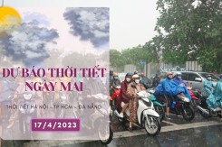 Dự báo thời tiết ngày mai 17/4/2023: Hà Nội sáng sớm có mưa, đêm trở lạnh, Đà Nẵng trời nắng, TP HCM mưa về chiều tối