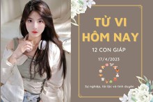 Tử vi hàng ngày hôm nay của 12 con giáp 17/4/2023: Thìn sự nghiệp tươi sáng, Tỵ tài lộc hao hụt