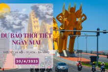 Dự báo thời tiết ngày mai 20/4/2023: Hà Nội sáng có mưa nhỏ kèm sương mù, Đà Nẵng và TP HCM đều nắng nóng