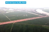 Cận cảnh đường vào nhà hát dân ca quan họ Bắc Ninh và bán đảo Hòa Long đang xây dựng theo quy hoạch