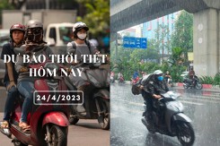 Dự báo thời tiết hôm nay 24/4/2023: Hà Nội cục bộ có mưa to, Đà Nẵng mưa về chiều tối, TP HCM tiếp tục nắng nóng