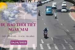 Dự báo thời tiết ngày mai 24/4/2023: Hà Nội và Đà Nẵng ngày nắng đêm mưa, TP HCM ngày nắng nóng