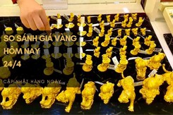 So sánh giá vàng hôm nay 24/4: Vàng SJC giao dịch ở mức 67,07 triệu đồng/lượng trong phiên đầu tuần