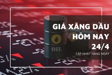 Giá xăng dầu hôm nay 24/4: Dứt đà giảm, nhích nhẹ vào đầu phiên