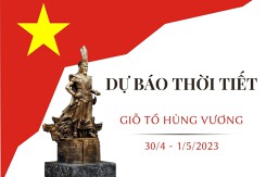 Dự báo thời tiết dịp nghỉ lễ Giỗ Tổ Hùng Vương, 30/4 và 1/5 năm 2023