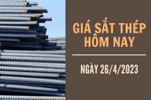Giá sắt thép xây dựng hôm nay 26/4: Tăng trở lại lên 3.721 nhân dân tệ/tấn