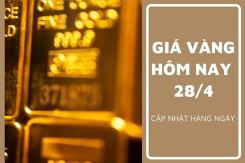 Giá vàng hôm nay 28/4: Giảm từ 50.000 đồng/lượng đến 100.000 đồng/lượng