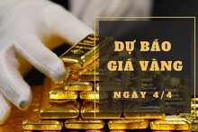 Dự báo giá vàng 4/4: Có thể tiếp tục giảm vào đầu phiên?
