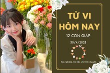 Tử vi hàng ngày hôm nay của 12 con giáp 30/4/2023: Mão tình cảm gặp sóng gió, Dậu tài lộc vượng phát