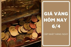 Giá vàng hôm nay 6/4: Vàng SJC điều chỉnh giảm không quá 100.000 đồng/lượng