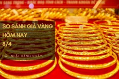 So sánh giá vàng hôm nay 8/4: Vàng SJC giao dịch quanh mốc 67 triệu đồng/lượng trong phiên cuối tuần