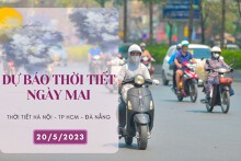 Dự báo thời tiết ngày mai 20/5/2023: Hà Nội, Đà Nẵng tiếp diễn nắng nóng gay gắt, TP HCM ngày nắng, chiều tối mưa mát