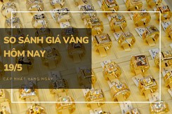 So sánh giá vàng hôm nay 19/5: Tiếp đà đi xuống, vàng 24K có nơi giảm đến 450.000 đồng/lượng