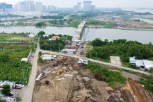 Toàn cảnh cầu Long Đại đang hồi sinh tại TP Thủ Đức
