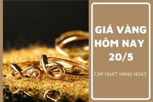 Giá vàng hôm nay 20/5: Tăng từ 50.000 đồng/lượng đến 150.000 đồng/lượng sáng cuối tuần