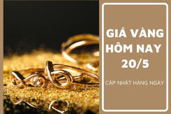 Giá vàng hôm nay 20/5: Tăng từ 50.000 đồng/lượng đến 150.000 đồng/lượng sáng cuối tuần