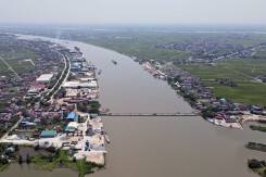 Cận cảnh vị trí sẽ xây cầu Ninh Cường vượt sông Ninh Cơ nối huyện Nghĩa Hưng - Trực Ninh, Nam Định