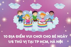 10 địa điểm vui chơi cho bé ngày 1/6 thú vị tại TP HCM, Hà Nội