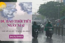 Dự báo thời tiết ngày mai 24/5/2023: Hà Nội, Đà Nẵng kết thúc nắng nóng, TP HCM mưa tập trung vào chiều và tối