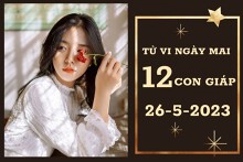Tử vi ngày mai của 12 con giáp 26/5/2023: Hợi tài lộc ổn định, Ngọ tình cảm tươi đẹp