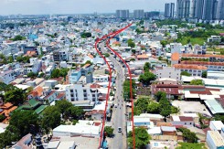 Những khu đất sẽ thu hồi để mở rộng đường Nguyễn Thị Định, đoạn từ cầu Giồng Ông Tố - cầu Mỹ Thủy
