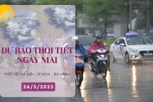 Dự báo thời tiết ngày mai 26/5/2023: Hà Nội, Đà Nẵng và TP HCM đều có mưa dông