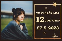 Tử vi ngày mai của 12 con giáp 27/5/2023: Thân tài lộc sụt giảm, Tỵ công việc tốt đẹp
