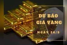 Dự báo giá vàng 26/5: Tiếp tục ít biến động vào đầu phiên?