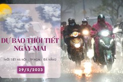 Dự báo thời tiết ngày mai 29/5/2023: Hà Nội, Đà Nẵng nắng nóng trở lại, TP HCM tiếp tục mưa dông diện rộng
