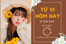 Tử vi hàng ngày hôm nay của 12 con giáp 30/5/2023: Thìn tài lộc rực rỡ, Tuất tình cảm trắc trở