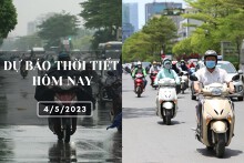Dự báo thời tiết hôm nay 4/5/2023: Hà Nội không mưa, Đà Nẵng chiều tối có mưa, TP HCM nắng nóng