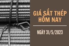 Giá sắt thép xây dựng hôm nay 31/5: Quay đầu giảm còn 3.436 nhân dân tệ/tấn