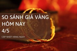 So sánh giá vàng hôm nay 4/5: Vàng SJC ghi nhận mức tăng cao nhất 150.000 đồng/lượng