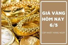Giá vàng hôm nay 6/5: Giảm từ 50.000 đồng/lượng đến 200.000 đồng/lượng sáng cuối tuần