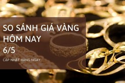So sánh giá vàng hôm nay 6/5: Vàng SJC giao dịch ở mức 67,15 triệu đồng/lượng trong phiên cuối tuần
