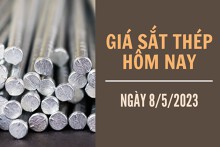 Giá sắt thép xây dựng hôm nay 8/5: Dứt chuỗi ngày giảm, tăng lên mức 3.672 nhân dân tệ/tấn