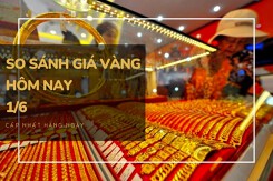 So sánh giá vàng hôm nay 1/6: Vàng SJC đảo chiều giảm 100.000 đồng/lượng ở phiên trưa đầu tháng