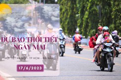 Dự báo thời tiết ngày mai 17/6/2023: Hà Nội tăng nhiệt, Đà Nẵng nắng nóng gay gắt, TP HCM có mưa rào vài nơi