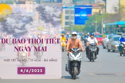 Dự báo thời tiết ngày mai 4/6/2023: Hà Nội, Đà Nẵng giảm nhiệt nhẹ, TP HCM ngày nắng gián đoạn, chiều tối mưa dông