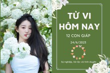 Tử vi hàng ngày hôm nay của 12 con giáp 24/6/2023: Sửu tình cảm khởi sắc, Dậu tài lộc đi xuống