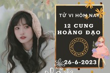 Tử vi hôm nay của 12 cung hoàng đạo ngày 26/6/2023: Sư Tử tình cảm lặng sóng, Song Ngư tài lộc bấp bênh